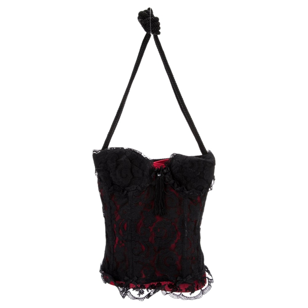 Moschino Vintage Lace Corset Shoulder Bag